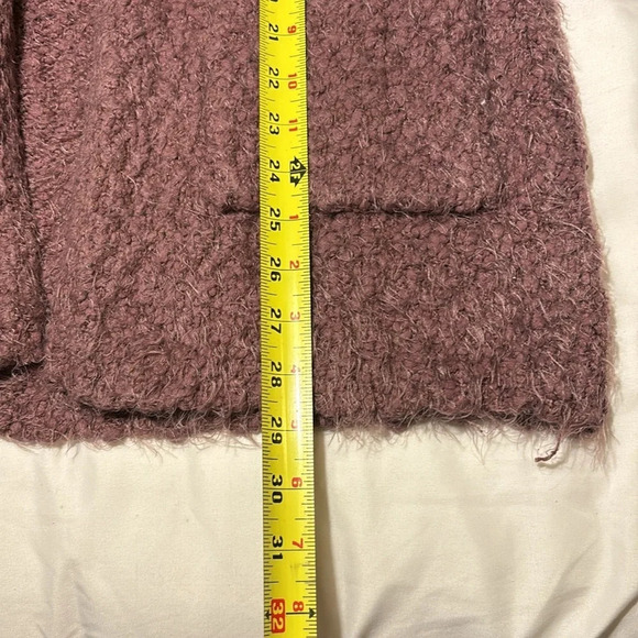 Dreamers by Durant Fuzzy, Popcorn, Chunky Open Front Cardigan with Pockets - Picture 6 of 10